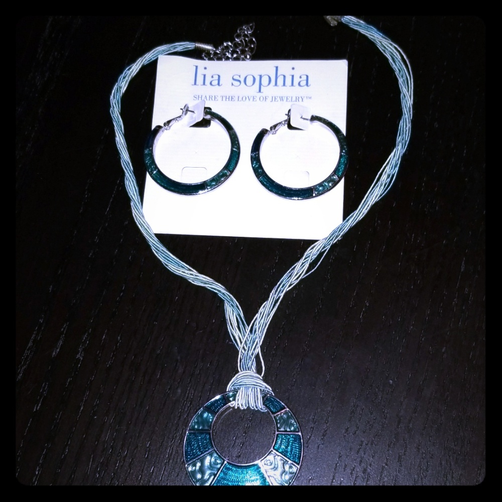 Lia Sophia set of earings and necklace